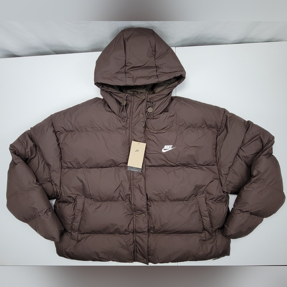 Brown Nike Therma-Fit Puffer Jacket - Picture 1 of 10